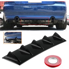 Pileli Store Mini Köpek Balığı Difüzör Plastik Arka Tampon Eki Parlak Siyah 58X15CM