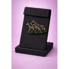Mdm Style 🦒 Zürafa Figürlü Broş – Gold Kaplama Doğa Temalı Şık Tasarım