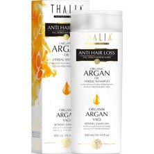 Thalia Yoğun Nemlendiricili Organik Argan Yağlı Saç Bakım Şampuanı 300 ml Dökülme Karşıtı Bitki Özlü