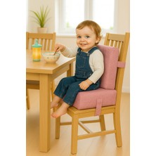 Miralay Bebekler ve Çocuklar Için Sandalye Yükseltici Mama Sandalyesi Minderi Pembe