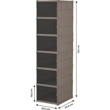 PremiumPort 6'lı Katlanabilir Çok Amaçlı Ayakkabılık Geniş Dolap