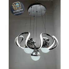 Kumsar Aydınlatma 4 Toplu Bulut Avize Modeli (Gümüş Kasa)
