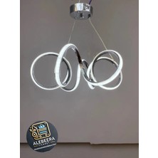 Kumsar Aydınlatma Kuğu LED Avize Modeli (Gümüş Kasa)