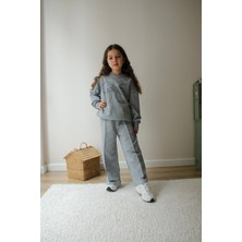 Hophop Çocuk Fiyonk Taş Baskılı Alt Üst Takım Mevsimlik-Kız Çocuk