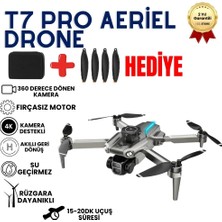 Hızlı Store T7 Pro Drone 4K Çift Kameralı Gps Wifi Fpv 360° Engel Algılama Katlanabilir Drone
