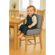 Miralay Bebekler ve Çocuklar Için Sandalye Yükseltici Mama Sandalyesi Minderi Gri