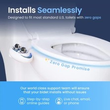 Luxe Bidet Neo 185 – Kendi Kendini Temizleyen Çift Başlık – Taze, Elektriksiz Su, Mekanik Bide Tuvalet Başlığı (Mavi ve Beyaz)