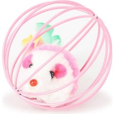 Motto Ticaret Tel Kafesli Interaktif Kedi Oyun Topu (Fareli ve Tüylü)