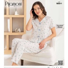 F.k Pamuklu Fiyonklu Ribanalı Kadın Pijama Takımı