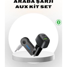 Astraltech Bluetooth Aux Çevirici ve Pd Destekli Araç Şarj Cihazı 2’li Set