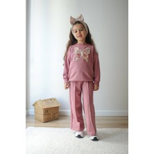 Hophop Çocuk Kelebek Aplikeli Mevsimlik Takım-Kız Çocuk