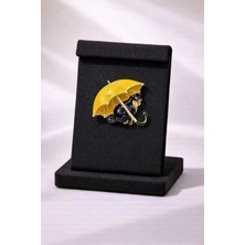 Mdm Style Şemsiye Altında Kedi Broş