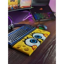 Caelia El Yapımı Oyuncu Klavye Halısı Mousepad Punch