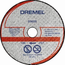 Dremel DSM20 Kompakt Testere ile Uyumlu Duvar ve Taş Kesme Diski (DSM520)