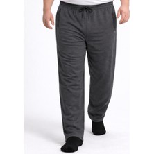 Battal Moda Battalmoda Erkek Büyük Beden Antrasit Iki Iplik Cep Fermuarlı Eşofman Altı 3xl-4xl-5xl-6xl-7xl-8xl