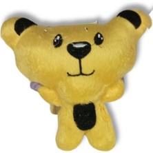 Motto Ticaret Sevimli Ayıcık Figürlü Peluş Kedi ve Köpek Oyuncağı Sarı