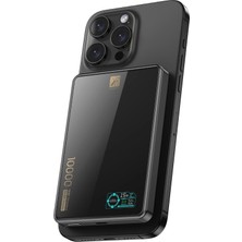 Sylar PW598 10.000 Mah Dijital Göstergeli 20W Type-C ve 15W Kablosuz Şarj Pd Hızlı Şarj Magsafe Powerbank - Siyah