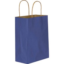 MSB Ambalaj Lacivert Kraft Çanta Küçük Boy 18x8x24 cm 25 Adet