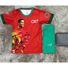 Es Kids Özel Tasarm Ronaldo Şortlu Takım Çocuk Forması