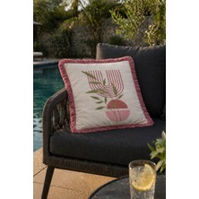 Ces Home Punch Işlemeli Kırlent Kılıfı Tekli (43 x 43)