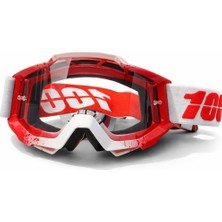 %100 Accuri C17 Kırmızı Beyaz Goggle