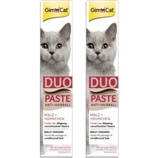 Gimcat Tavuklu Malt Kedi Macunu 50 gr x 2 Anti Hairball Ödül Rahatlatıcı Yaşlı Kedi İçin