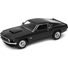 Welly 1:24 Ölçekli 1969 Ford Mustang Boss 429 Siyah Model Araç Gerçekçi Detaylar ile