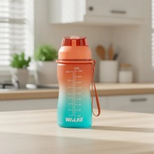 Walke Premium Motivasyonel Su Matarası 1.000 ml Turuncu Hafif ve Dayanıklı Tasarım