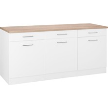 T Designo Ares 180 cm Beyaz Mutfak Çekmeceli Alt Modül Suntalam Geniş Depolama Alanı