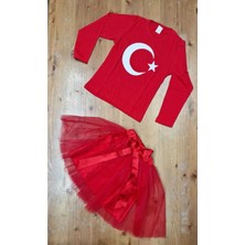 Herşey Nota 23 Nisan Konbini Tütü Etek ve Tshirt NBL5897