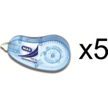 MAS 453 Midi Şerit Silici 5'li 5 mm x 8 mt Mavi Renkli Silgi Araç Gereçler