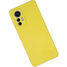 Naturion Szn1  Xiaomi Mi 12 Lite Kılıf Nano Içi Kadife Silikon - Sarı Hnçr