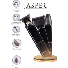 Çok Fonksiyonlu 3 Başlıklı Saç, Sakal, Burun ve Kulak Temizleme Cihazı