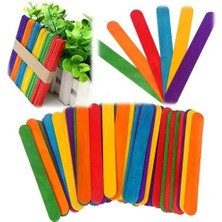 Sert Kırtasiye Ahşap Geniş Renkli Dil Çubuğu Abeslang 50'li Paket Canlı Renk Seçenekleriyle