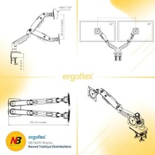 Nb F160 17-32" Çift Kol 2-9 kg Amortisörlü Monitör Standı 2026 Versiyon (17-32 Inch)