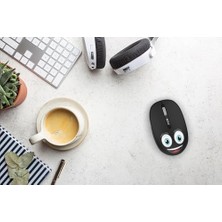 Adoz Shopping Weeny IWM-245ST Desing 3D Wireless Siyah Mouse Sevimli Emoji Karakterli,2.4 Ghz Usb,ergonomik Zarif Kullanım Şekli, Konforlu Dokunuş HISSI,1200 Dpi, 10M Çekim Mesafesi,uyku Modu