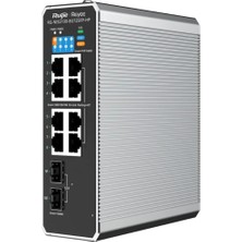 Reyee Ruijie RG-NIS2100-8GT2SFP-HP 8x10-100-1000 PoE+2xSFP Port IP40 Harici Güç Kaynağı Endüstriyel Switch