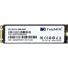 TwinMOS 256GB NGFFEGBM2280 M.2 2280 SATA3 SSD (580Mb-550Mb-s) 3DNAND Ssd Disk