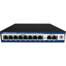 Nova NVC-PSE0820G 8 Port Poe+ 10-100 Mbps 2 Port 10-100-1000 Mbps Uplink Switch 120W