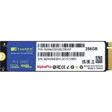 TwinMOS 256GB NVMe256GB2280AP M.2 PCIe Gen3 NVMe SSD (3600-3250Mb-s) TLC 3DNAND Ssd Disk