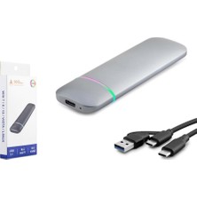 Nodar Hadron Hdx1772 Ssd Kutu Type-C3.1 + Usb3.0 Nvme + Ngff M2 Chip Rtl9210B Gri