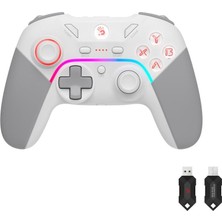 A4 Tech Bloody Gpw70 Rgb 2.4Ghz Kablosuz&Usb Pc Android Switch Ps3 Sports White Beyaz GamePad