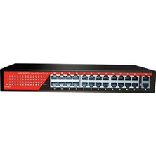 Ezcool EZ-24PSF 24XFE+2XGE Yönetilemez Poe Switch (320 Watt)