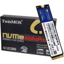 TwinMOS 512GB M.2 PCIe Gen3 NVMe SSD (3600-3250Mb-s) NVME512GB2280AP TLC 3DNAND Ssd