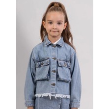 Waka Waka Kids Store Kız Çocuk Altı Püsküllü Kot Ceket
