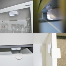 Adoz Shopping 2 Adet Otomatik Manyetik Sensörlü 1W 10LM LED Lamba, Dolap Içi, Araç Içi, Çok Amaçlı Aydınlatma