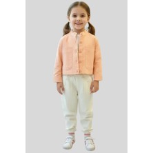 Waka Waka Kids Store Hakim Yaka Cepli Somon Ceket ve Nakış Detaylı Pantolon Seti