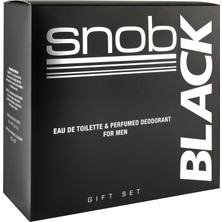 Snob Black Erkek Parfüm Edt 100 ml + 150 ml Deodorant Lüks Kofre Set