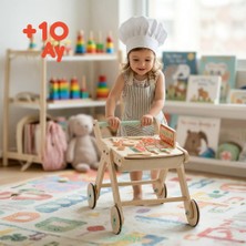 Mamatoyz Trio Chef  | Yürüteç Yürüme Yardımcısı | Aktivite Masası Ahşap Chef Versiyonu