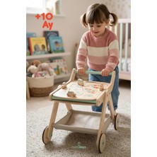 Mamatoyz Trio Şehir | Yürüteç Yürüme Yardımcısı | Aktivite Masası Ahşap Şehir Versiyonu